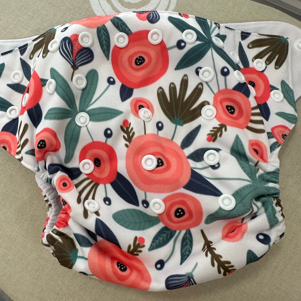 Floral Print Diaper Cover and Insert
